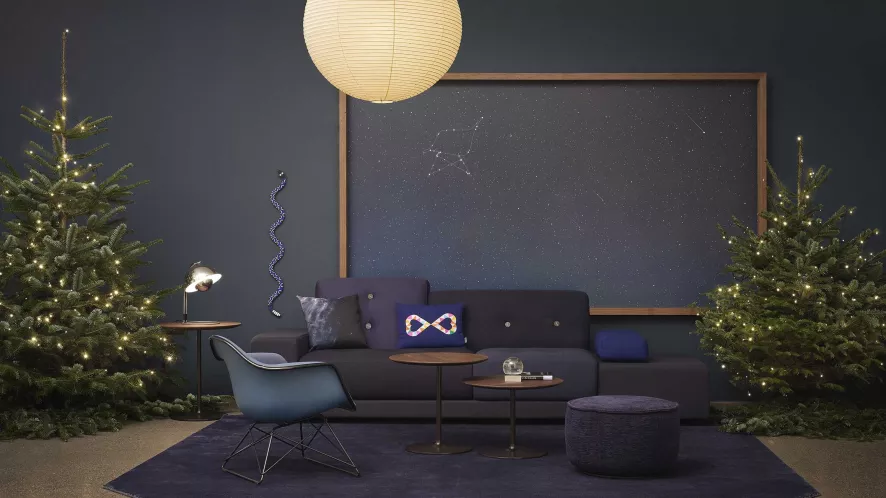 Vitra Polder Bank Blauw Armleuning Rechts 20 Vitra Polder Bank Blauw Armleuning Rechts - Afbeelding 20