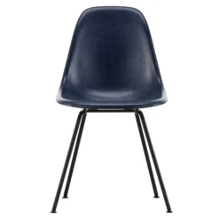 Vitra Eames DSX Fiberglass Stoel Zwart Onderstel, Navy Blue