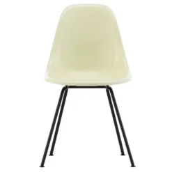 Vitra Eames DSX Fiberglass Stoel Zwart Onderstel, Parchment