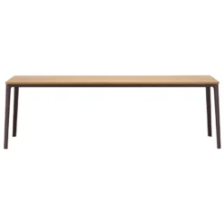 Vitra Plate Tafel 180x90 Massief Eiken Naturel, Onderstel Bruin