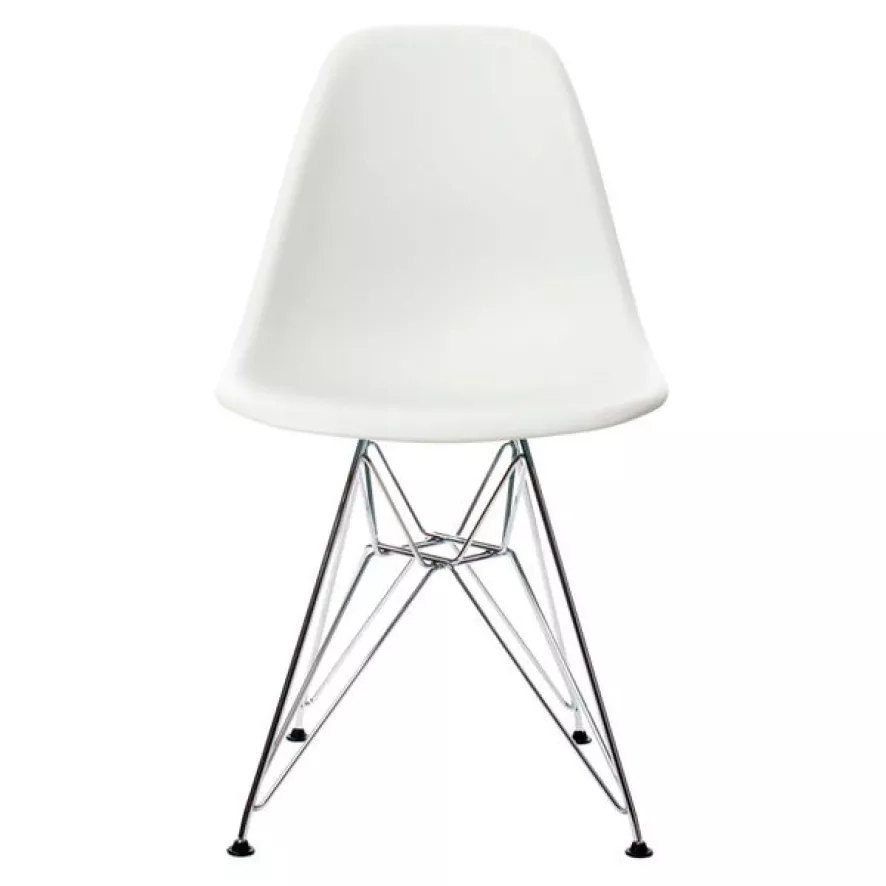 Vitra Eames DSR Stoel Verchroomd Onderstel, Graniet Grijs 2 Vitra Eames DSR Stoel Verchroomd Onderstel, Graniet Grijs - Afbeelding 2