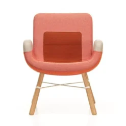 Vitra East River Chair Fauteuil Stofmix Rood
