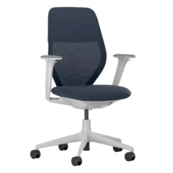 Vitra ACX Mesh 3D Bureaustoel Grijs Onderstel Dark Blue