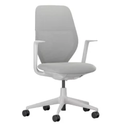 Vitra ACX Mesh Fixed Bureaustoel Grijs Onderstel Stone Grey