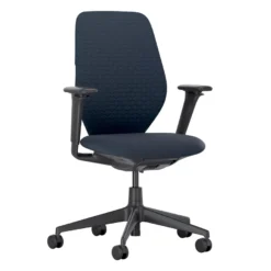 Vitra ACX Soft 3D Bureaustoel Zwart Onderstel Dark Blue