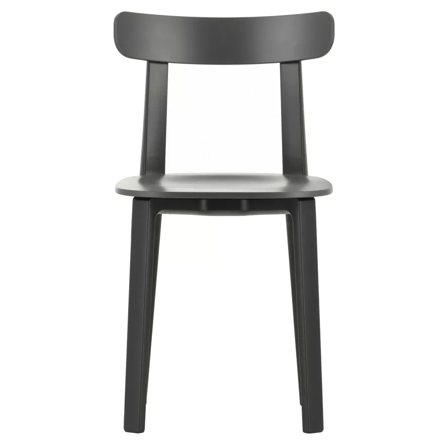Vitra All Plastic Stoel Dark Grey Viltglijder 1 Vitra All Plastic Stoel Dark Grey Viltglijder