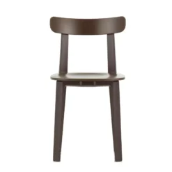 Vitra All Plastic Stoel Met Viltglijders Chocolate