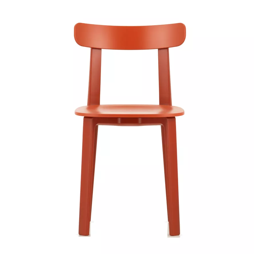 Vitra All Plastic Stoel Met Viltglijders Brick 1 Vitra All Plastic Stoel Met Viltglijders Brick