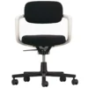 Vitra Allstar Bureaustoel Zachte Wielen Witte Armleuning Nero Rugleuning