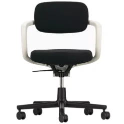 Vitra Allstar Bureaustoel Zachte Wielen Witte Armleuning Nero Rugleuning