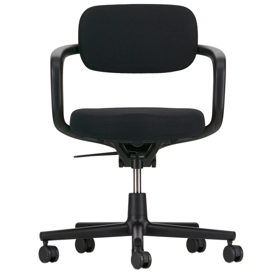 Vitra Allstar Bureaustoel Zachte Wielen Witte Armleuning Nero Rugleuning 3 Vitra Allstar Bureaustoel Zachte Wielen Witte Armleuning Nero Rugleuning - Afbeelding 3