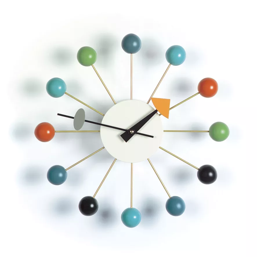Vitra Ball Clock Klok Ø33 Naturel 3 Vitra Ball Clock Klok Ø33 Naturel - Afbeelding 3