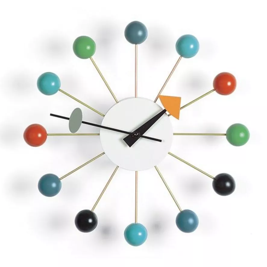 Vitra Ball Clock Klok Ø33 Multi Colour 1 Vitra Ball Clock Klok Ø33 Multi Colour