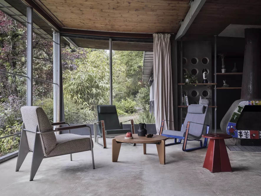 Vitra Cité Fauteuil Mello Canary, Japanese Red Base 14 Vitra Cité Fauteuil Mello Canary, Japanese Red Base - Afbeelding 14