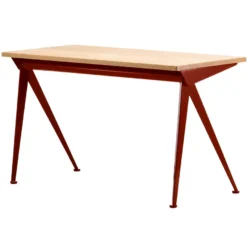 Vitra Compas Direction Bureau 125x60 Geolied Eiken, Diepzwart
