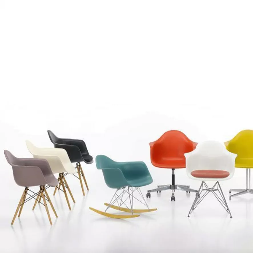 Vitra Eames DAW Stoel Geelachtig Esdoorn Onderstel, Ijsgrijs 2 Vitra Eames DAW Stoel Geelachtig Esdoorn Onderstel, Ijsgrijs - Afbeelding 2