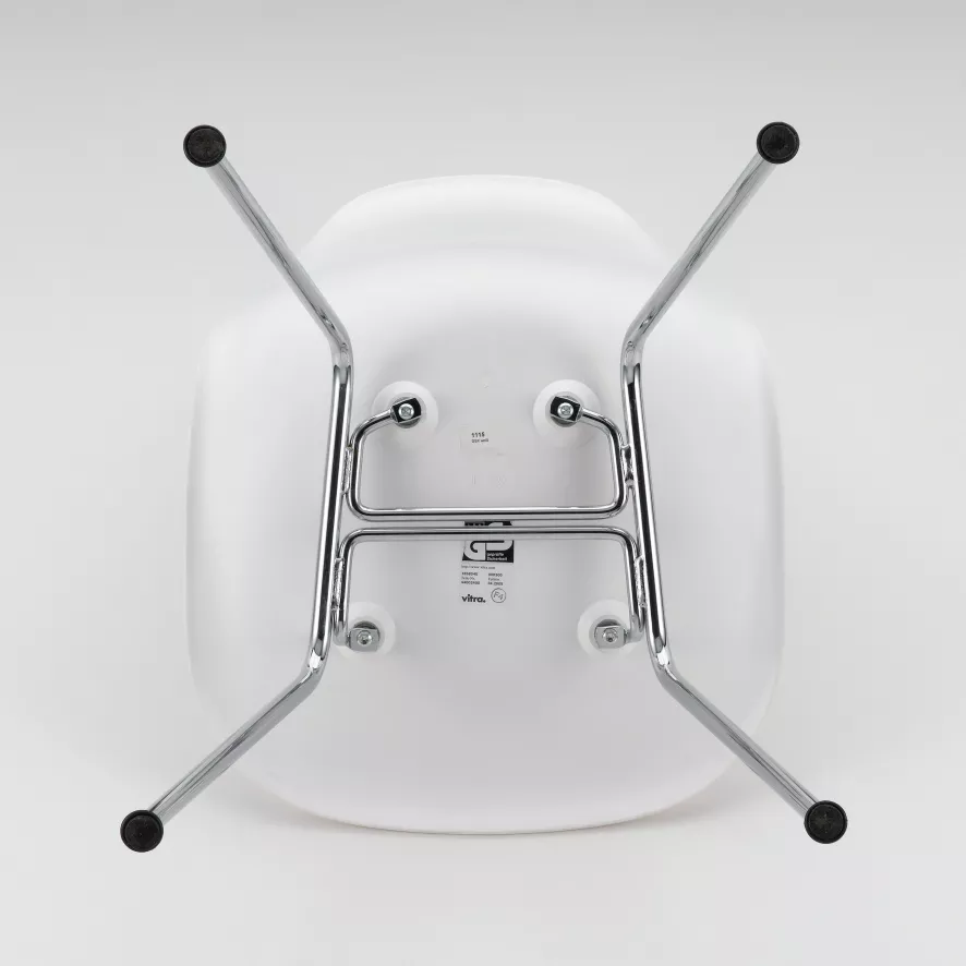 Vitra Eames DSX Stoel Verchroomd Onderstel, Poppy Red 8 Vitra Eames DSX Stoel Verchroomd Onderstel, Poppy Red - Afbeelding 8