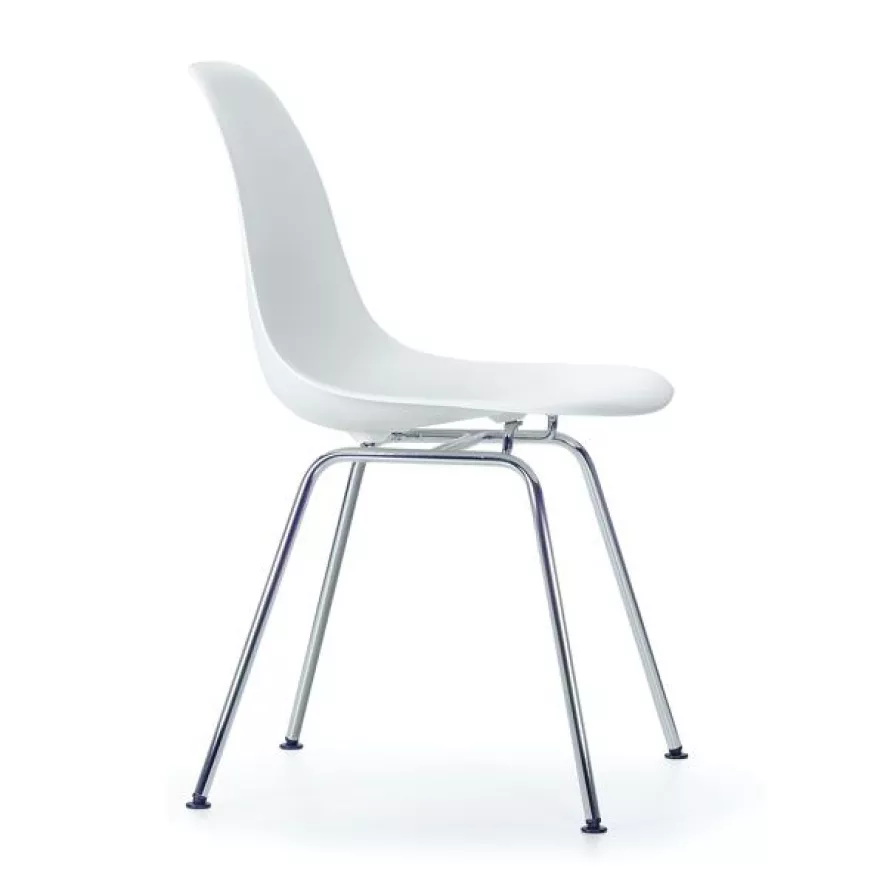 Vitra Eames DSX Stoel Verchroomd Onderstel, Poppy Red 4 Vitra Eames DSX Stoel Verchroomd Onderstel, Poppy Red - Afbeelding 4