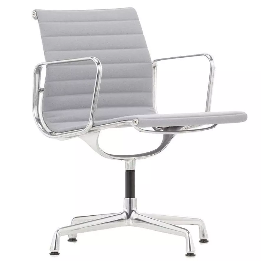 Vitra EA 104 Stoel Hopsak Ijsblauw/ivoor, Onderstel Verchroomd 1 Vitra EA 104 Stoel Hopsak Ijsblauw/ivoor, Onderstel Verchroomd