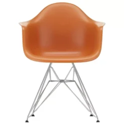 Vitra Eames DAR Stoel Verchroomd Onderstel, Rusty Orange