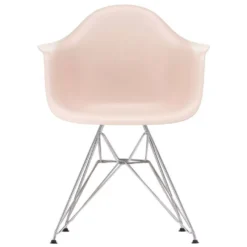 Vitra Eames DAR Stoel Verchroomd Onderstel, Zacht Rose
