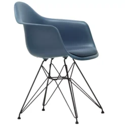 Vitra Eames DAR Stoel Vast Zitkussen Seablue