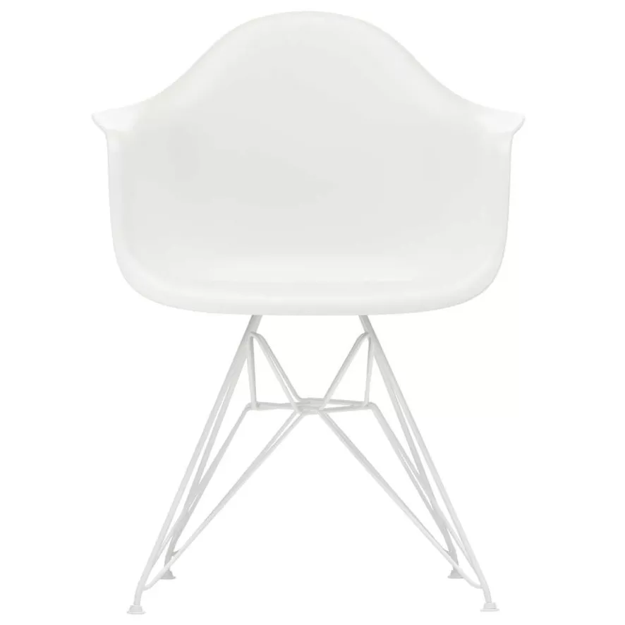 Vitra DAR Stoel, Kuip Wit, Onderstel Wit Gepoedercoat 1 Vitra DAR Stoel, Kuip Wit, Onderstel Wit Gepoedercoat