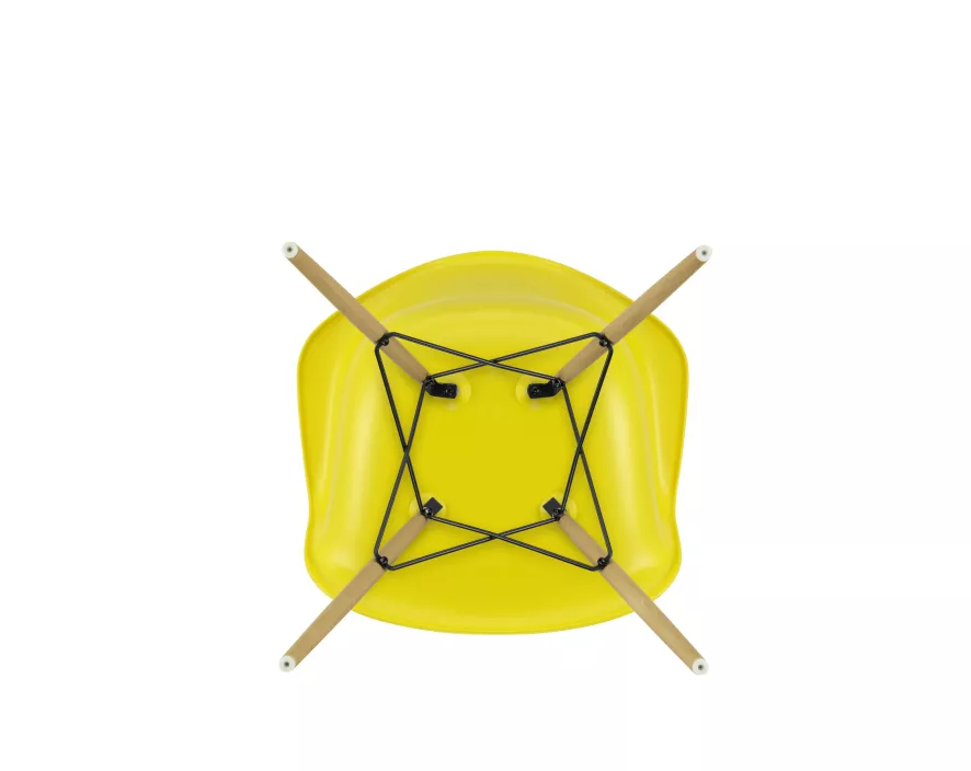 Vitra Eames DAW Stoel Essen Onderstel, Poppy Red 5 Vitra Eames DAW Stoel Essen Onderstel, Poppy Red - Afbeelding 5