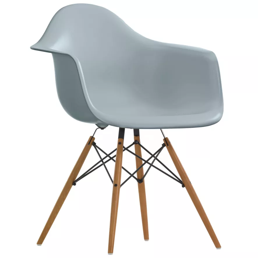 Vitra Eames DAW Stoel Geelachtig Esdoorn Onderstel, Ijsgrijs 1 Vitra Eames DAW Stoel Geelachtig Esdoorn Onderstel, Ijsgrijs