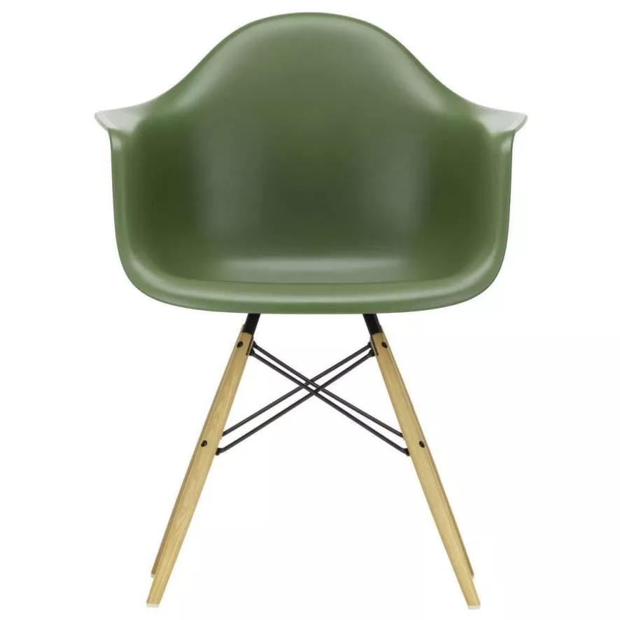 Vitra Eames DAW Stoel Geelachtig Esdoorn Onderstel, Forest 1 Vitra Eames DAW Stoel Geelachtig Esdoorn Onderstel, Forest