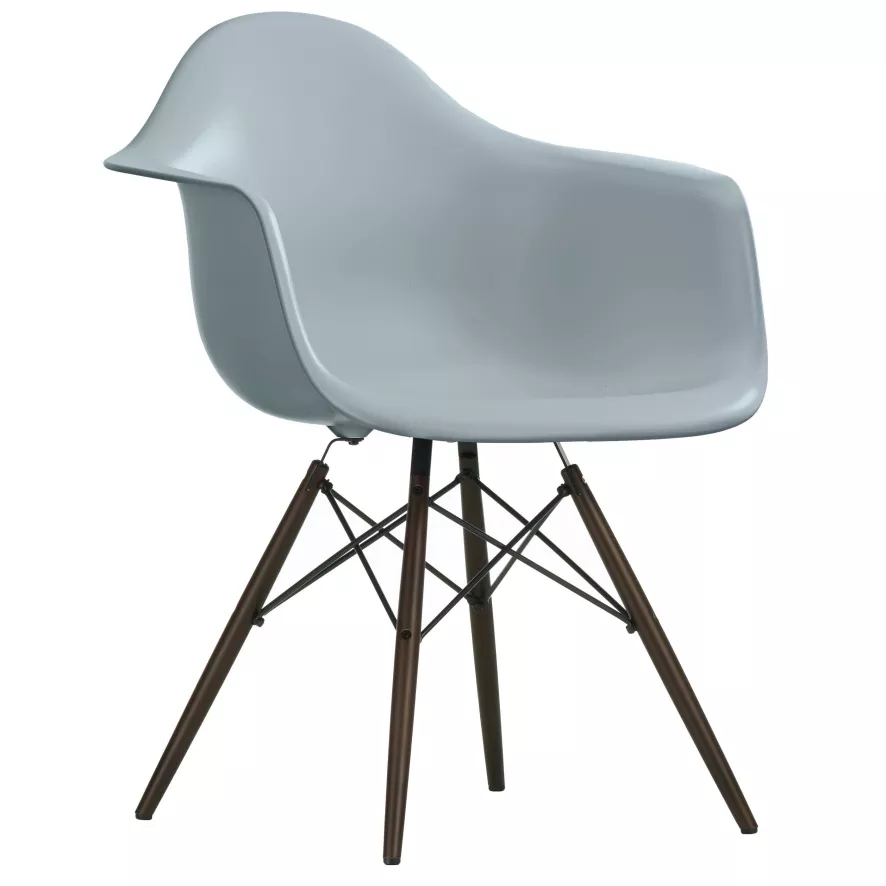 Vitra Eames DAW Stoel Zwart Esdoorn Onderstel, Ijsgrijs 1 Vitra Eames DAW Stoel Zwart Esdoorn Onderstel, Ijsgrijs