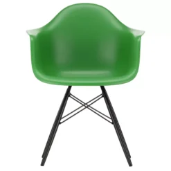 Vitra Eames DAW Stoel Zwart Esdoorn Onderstel, Groen