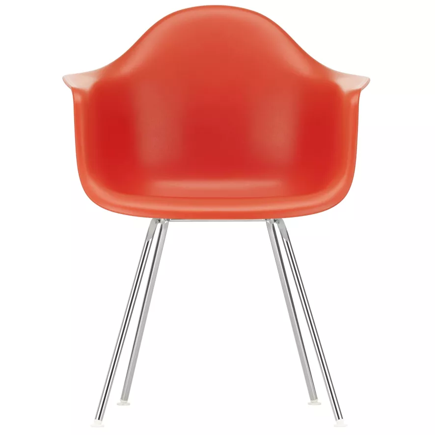 Vitra Eames DAX Stoel Verchroomd Onderstel, Rusty Orange 2 Vitra Eames DAX Stoel Verchroomd Onderstel, Rusty Orange - Afbeelding 2