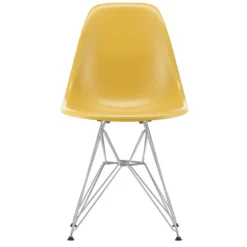 Vitra Eames DSR Fiberglass Stoel Chroom Onderstel, Light Ochre