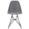 Vitra Eames DSR Stoel Zwart Gepoedercoat Onderstel, Graniet Grijs