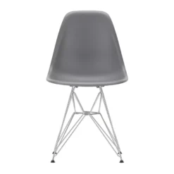 Vitra Eames DSR Stoel Verchroomd Onderstel, Graniet Grijs