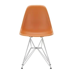 Vitra Eames DSR Stoel Verchroomd Onderstel, Rusty Orange