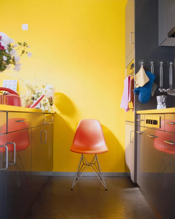 Vitra Eames DSR Stoel Verchroomd Onderstel, Graniet Grijs 5 Vitra Eames DSR Stoel Verchroomd Onderstel, Graniet Grijs - Afbeelding 5