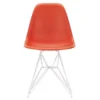 Vitra DSR Stoel, Kuip Poppy Red, Onderstel Wit Gepoedercoat