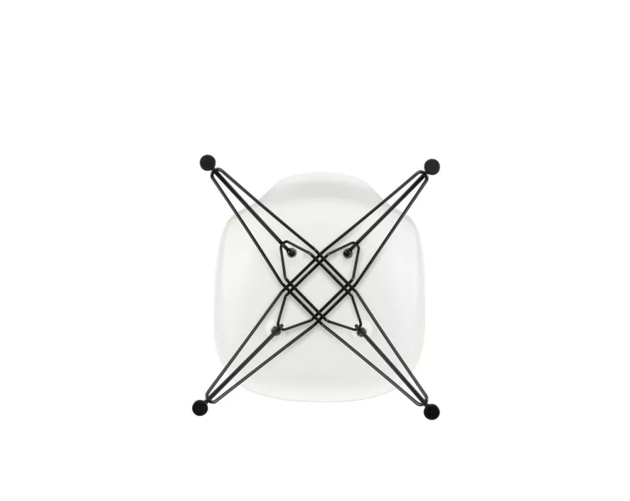 Vitra Eames DSR Stoel Zwart Gepoedercoat Onderstel, Graniet Grijs 15 Vitra Eames DSR Stoel Zwart Gepoedercoat Onderstel, Graniet Grijs - Afbeelding 15