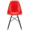 Vitra Eames DSW Fiberglass Stoel Esdoorn Zwart, Classic Red