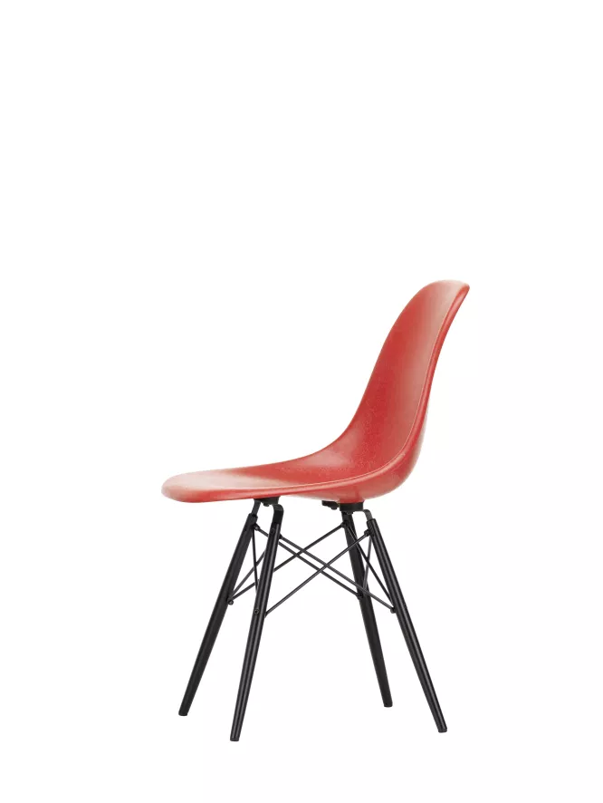 Vitra Eames DSW Fiberglass Stoel Esdoorn Zwart, Classic Red 4 Vitra Eames DSW Fiberglass Stoel Esdoorn Zwart, Classic Red - Afbeelding 4