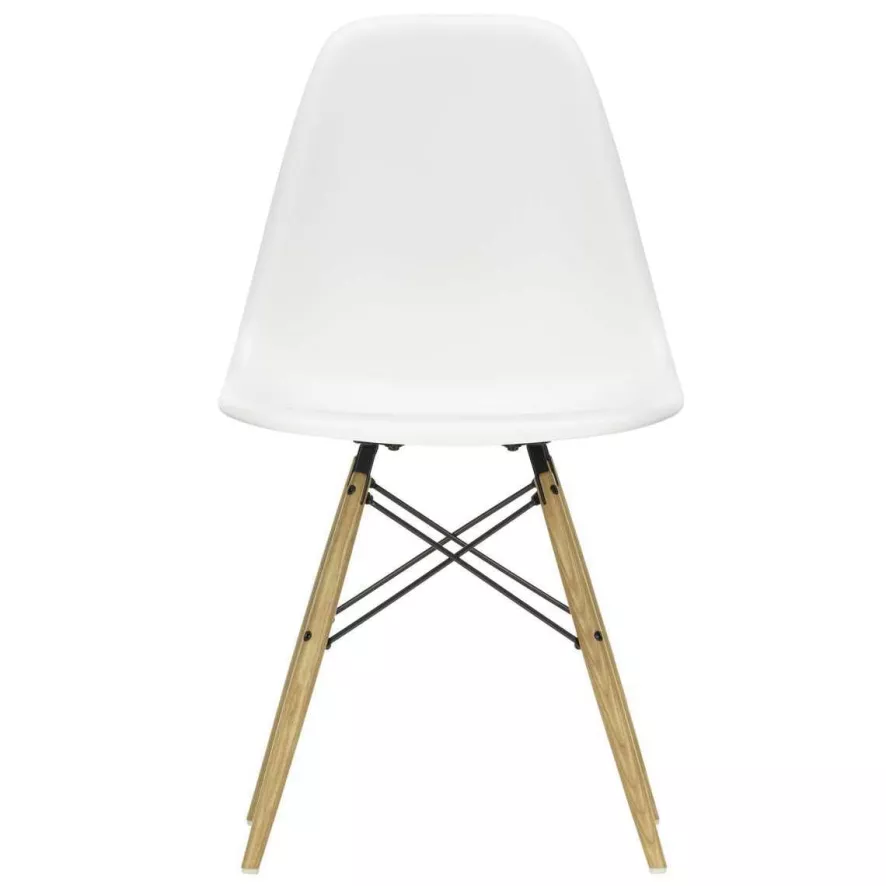 Vitra Eames DSW Stoel Geelachtig Esdoorn Onderstel, Zacht Rose 2 Vitra Eames DSW Stoel Geelachtig Esdoorn Onderstel, Zacht Rose - Afbeelding 2