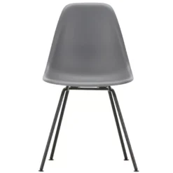 Vitra Eames DSX Stoel Zwart Gepoedercoat Onderstel, Graniet Grijs