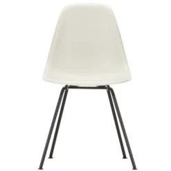 Vitra Eames DSX Stoel Zwart Gepoedercoat Onderstel, Pebble