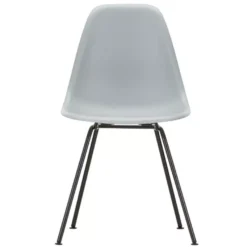 Vitra Eames DSX Stoel Zwart Gepoedercoat Onderstel, Helder Grijs