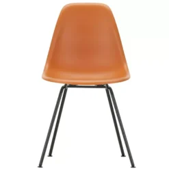 Vitra Eames DSX Stoel Zwart Gepoedercoat Onderstel, Rusty Orange