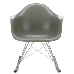 Vitra Eames RAR Fiberglass Schommelstoel Esdoorn Donker, Raw Umber