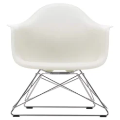 Vitra Eames LAR Loungestoel Verchroomd Onderstel, Pebble