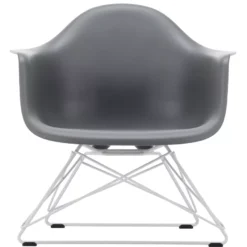 Vitra Eames LAR Loungestoel Wit Onderstel, Graniet Grijs